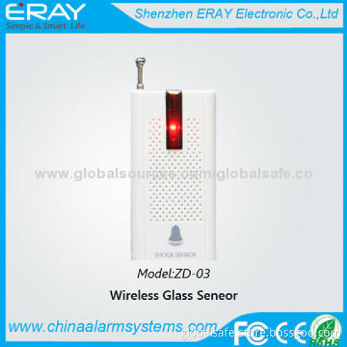 Wireless shocking and vibrating 8 levels sensitivity glass sensor with control panelNew